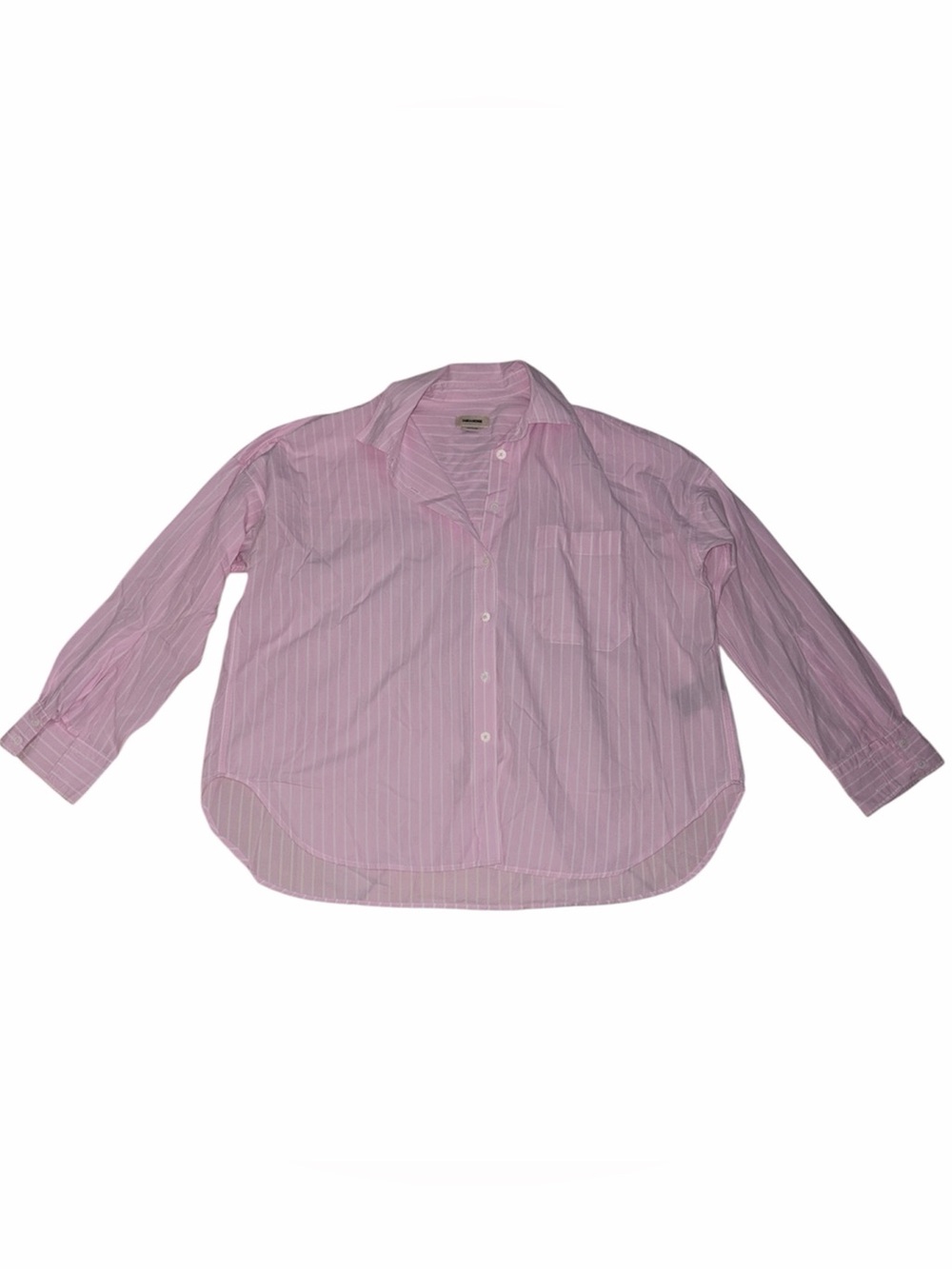 Zadig & Voltaire Pink Stripe Button-Up Top